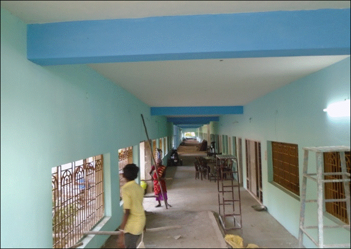 Painting the ground floor